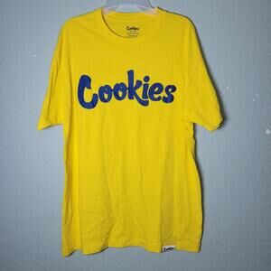 Cookies Yellow Spell Out L Short Sleeve Crew Neck Tee Mens
